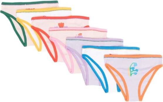 Stella McCartney Kids Zeven slips met print Wit