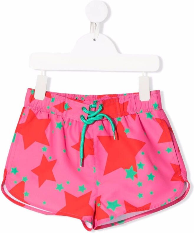 Stella McCartney Kids Zwembroek met zeesterprint Roze