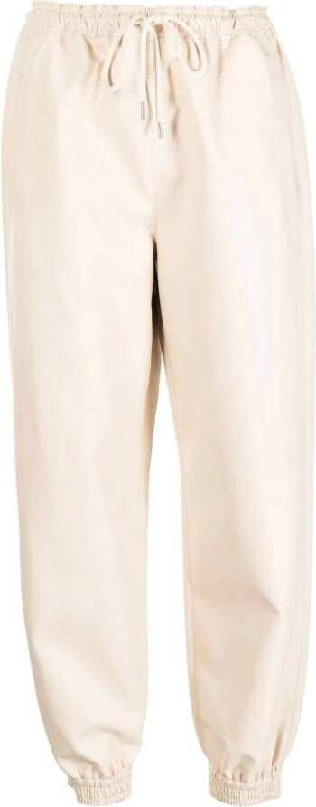 Stella McCartney Trainingsbroek van imitatieleer Wit