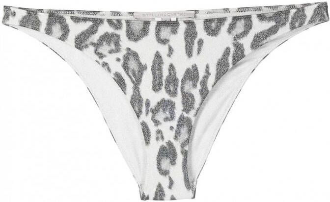 Stella McCartney Bikinislip met luipaardprint Zilver