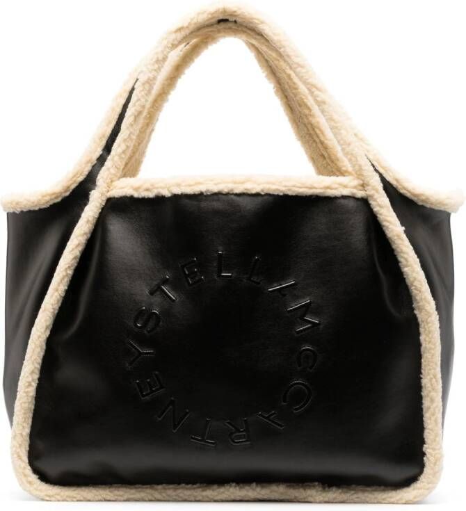 Stella McCartney Stella shopper met logo Zwart