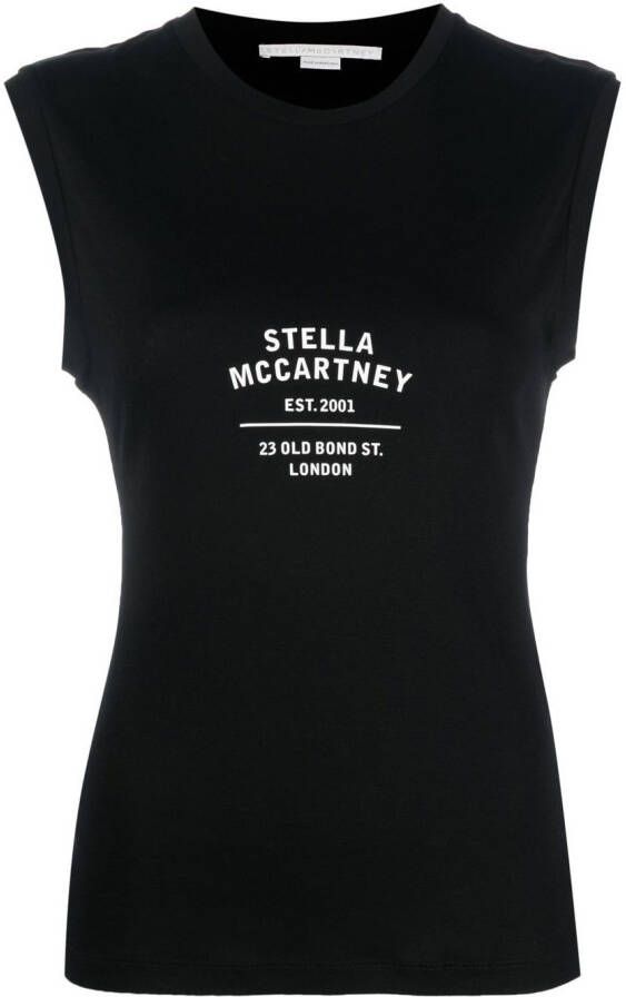 Stella McCartney T-shirt met logoprint Zwart