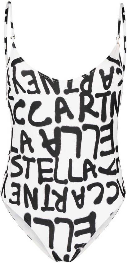 Stella McCartney Badpak met logoprint Wit