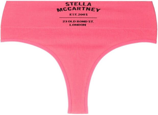 Stella McCartney Geribbelde string Roze