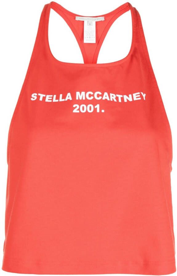 Stella McCartney Tanktop met logoprint Rood