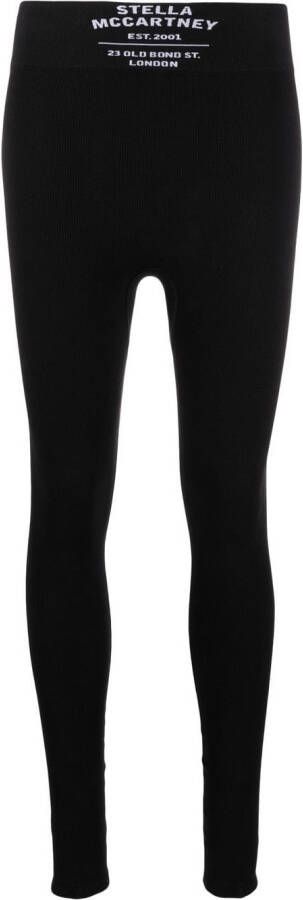 Stella McCartney Legging met logoband Zwart