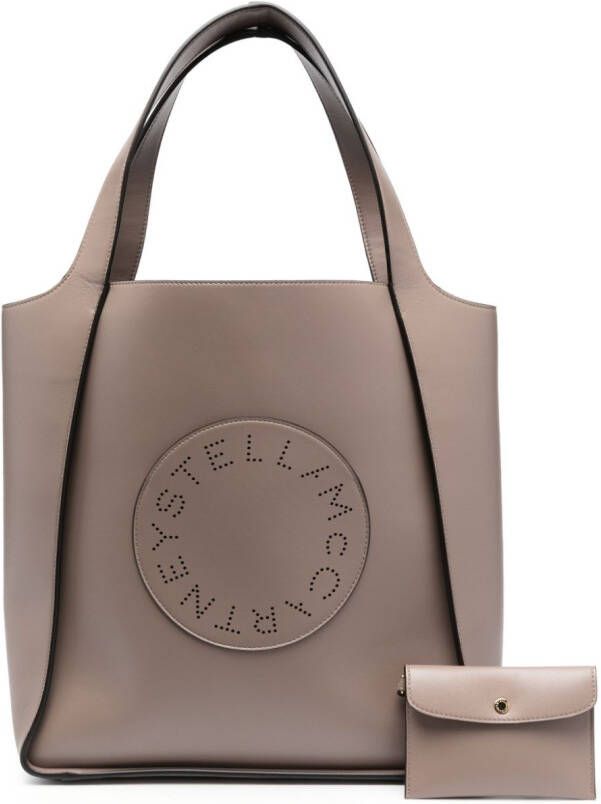 Stella McCartney Stella draagtas met logo Beige