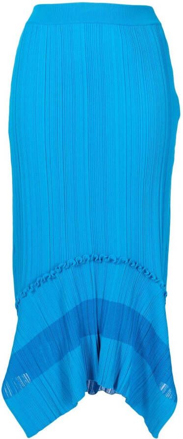 Stella McCartney Midi-plooirok Blauw