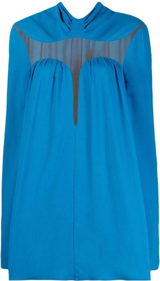 Stella McCartney Mini-jurk met doorzichtig vlak Blauw