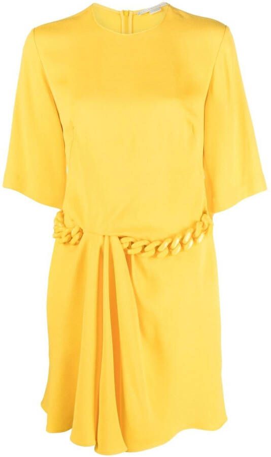 Stella McCartney Mini-jurk met kettingdetail Geel