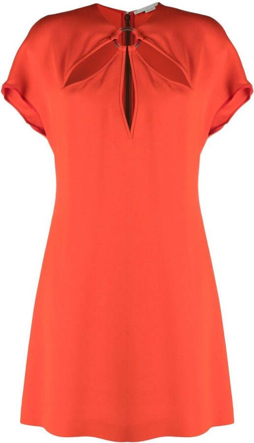 Stella McCartney Mini-jurk met uitgesneden detail Rood