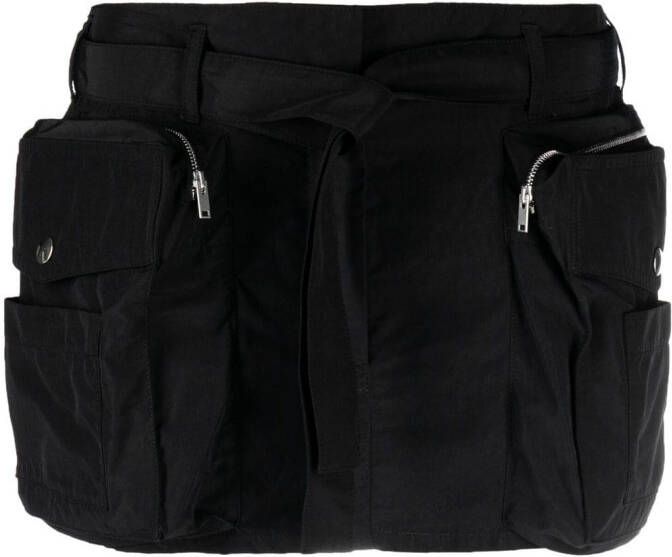 Stella McCartney Mini-rok met cargo zak Zwart