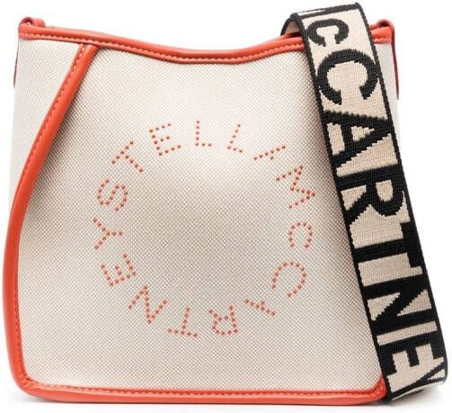 Stella McCartney Stella mini-crossbodytas met logo Beige