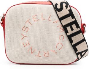 Stella McCartney Stella kleine crossbodytas met logo Beige