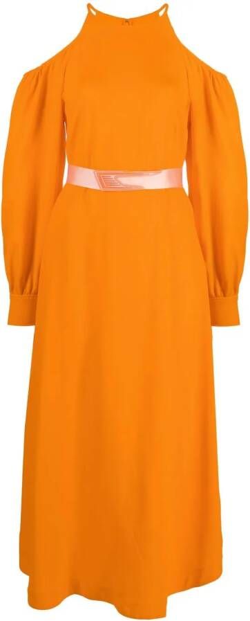 Stella McCartney Off-shoulder jurk Oranje