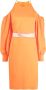 Stella McCartney Off-shoulder midi-jurk Oranje - Thumbnail 1
