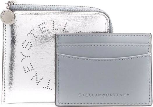 Stella McCartney Pasjeshouder met logo Zilver