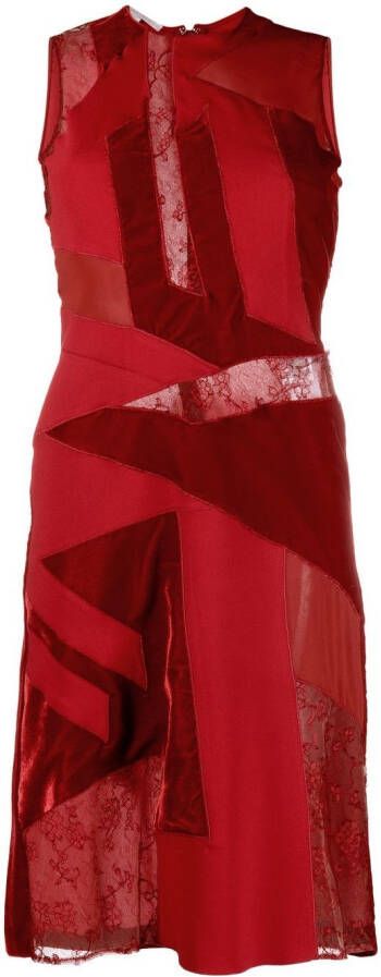 Stella McCartney Mouwloze midi-jurk Rood