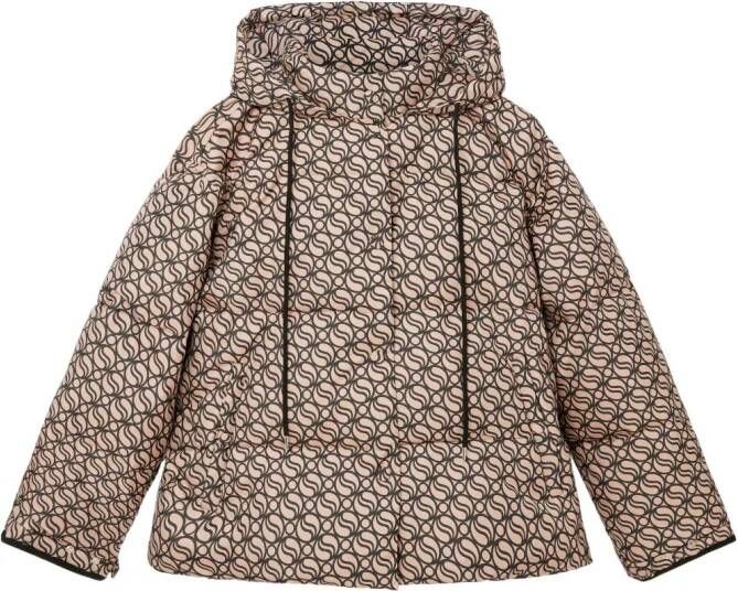 Stella McCartney Donsjack met capuchon Bruin