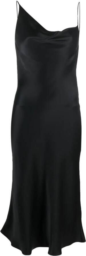 Stella McCartney Satijnen jurk Zwart
