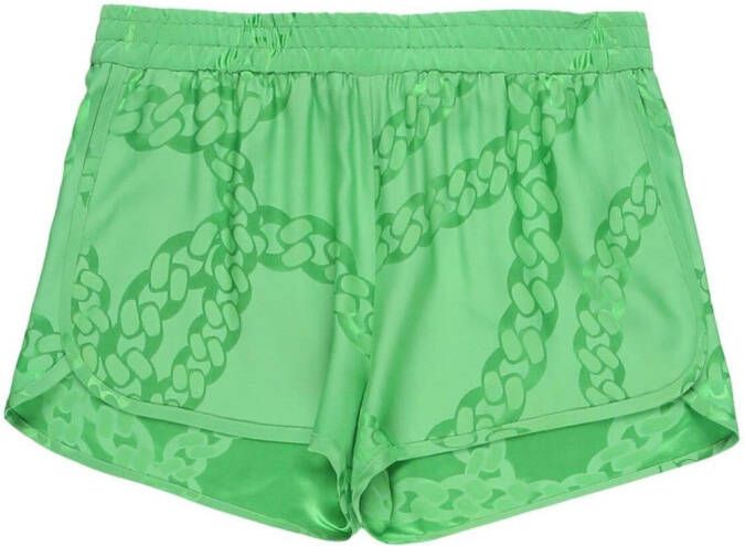 Stella McCartney Satijnen shorts Groen