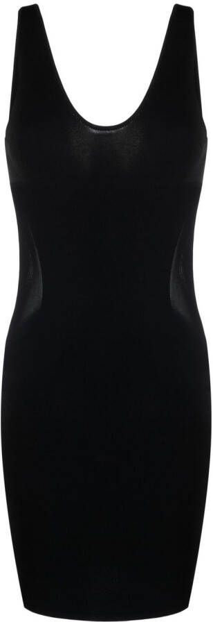 Stella McCartney Mini-jurk met diepe ronde hals Zwart