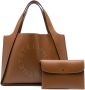 Stella McCartney Shopper met logo Bruin - Thumbnail 1
