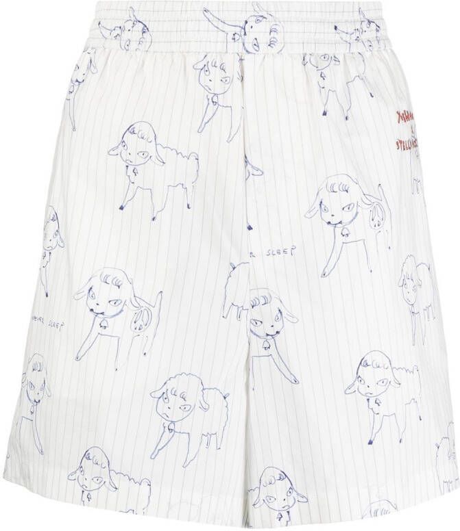 Stella McCartney Shorts met logoprint Wit