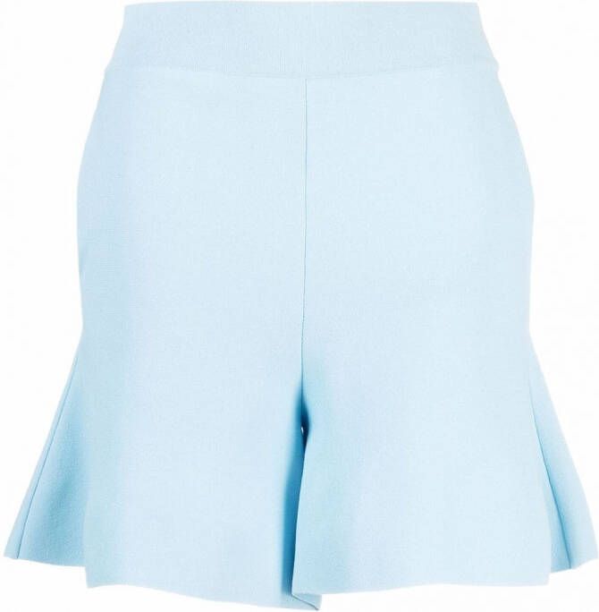 Stella McCartney Shorts met peplum afwerking Blauw