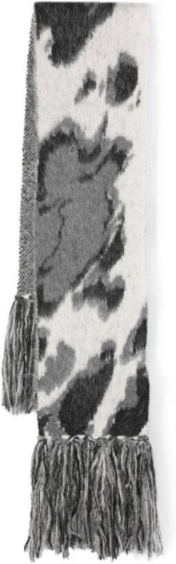 Stella McCartney Sjaal met abstract patroon Grijs