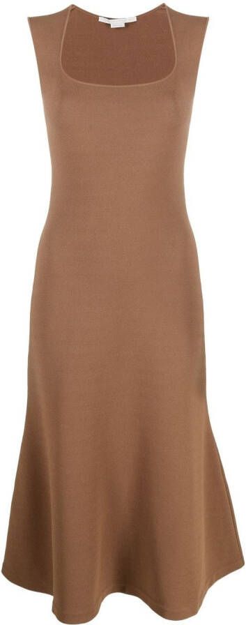 Stella McCartney Mouwloze jurk Bruin