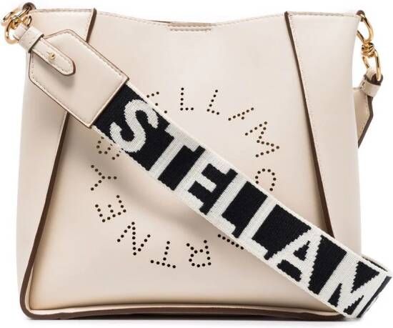Stella McCartney Stella mini-schoudertas met logo Wit