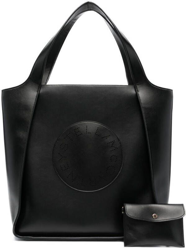 Stella McCartney Stella shopper met perforatie logo Zwart