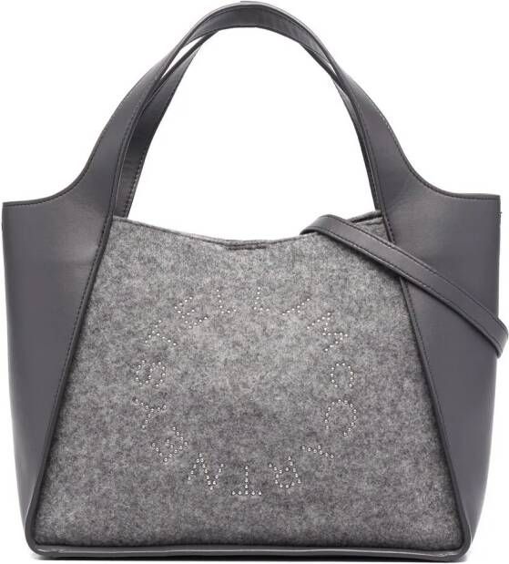 Stella McCartney Stella shopper met logo Grijs