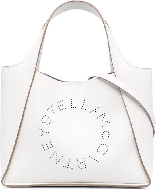 Stella McCartney Stella shopper met logo Wit