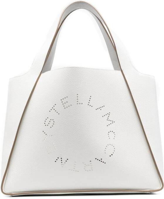 Stella McCartney Stella shopper met logo Wit