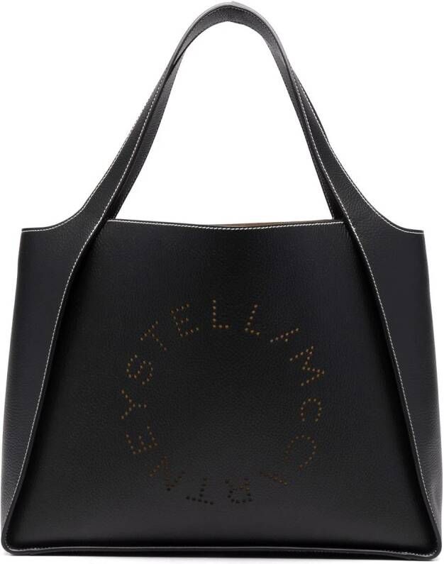 Stella McCartney Stella shopper met logo Zwart