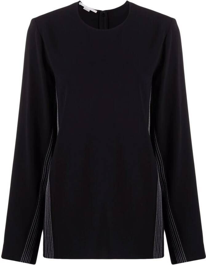 Stella McCartney Sweater met contrasterende streep Zwart
