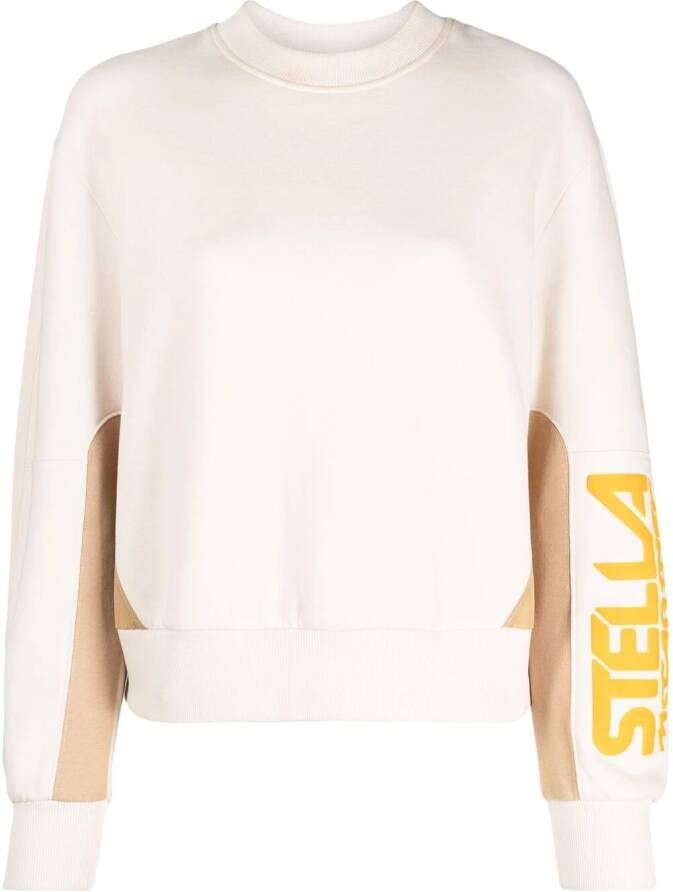 Stella McCartney Sweater met logoprint Beige