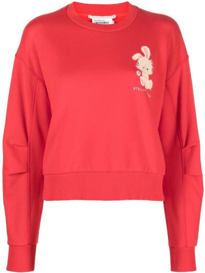 Stella McCartney Sweater met print Rood