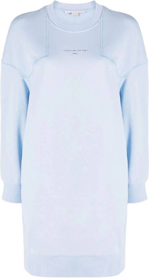 Stella McCartney Sweaterjurk met afwerking Blauw