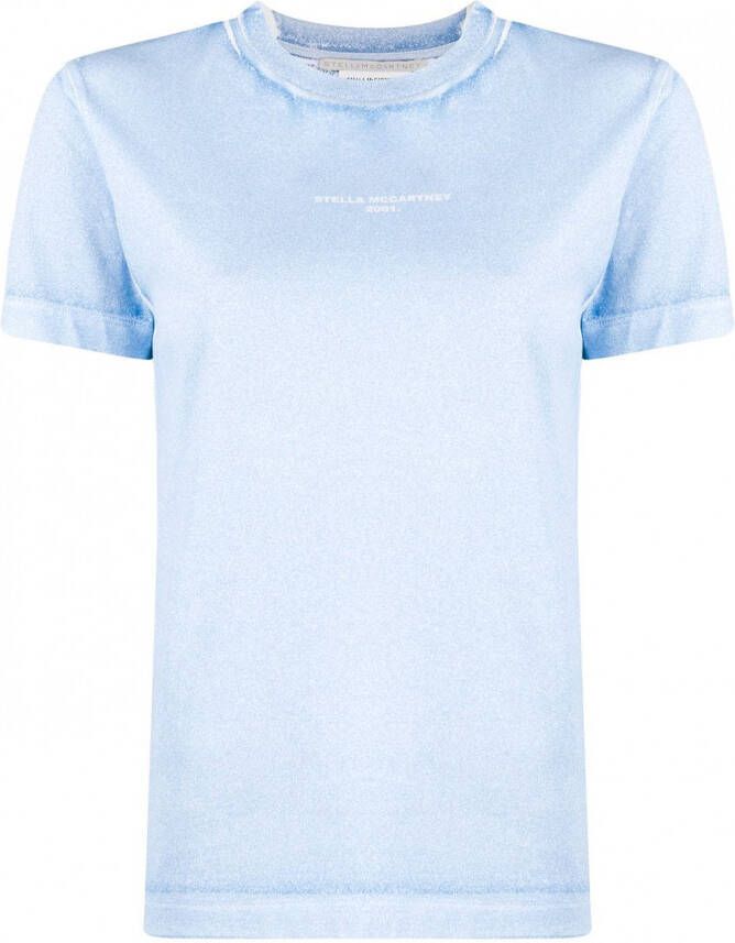 Stella McCartney T-shirt met logo Blauw