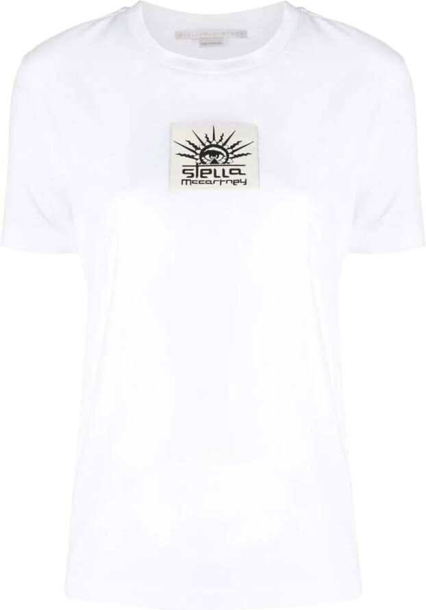 Stella McCartney T-shirt met logopatch Wit