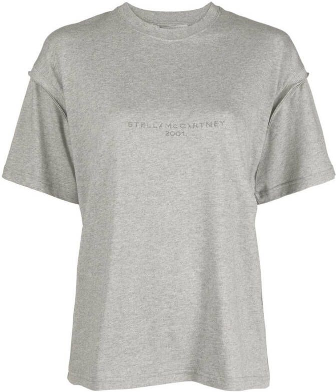 Stella McCartney T-shirt met logoprint Grijs