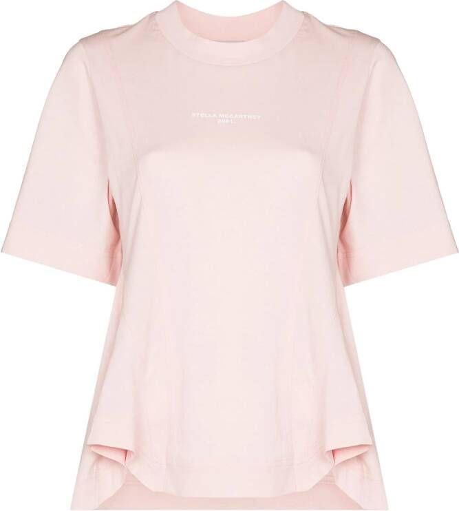 Stella McCartney T-shirt met logoprint Roze