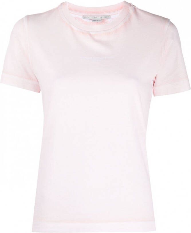 Stella McCartney T-shirt met logoprint Roze