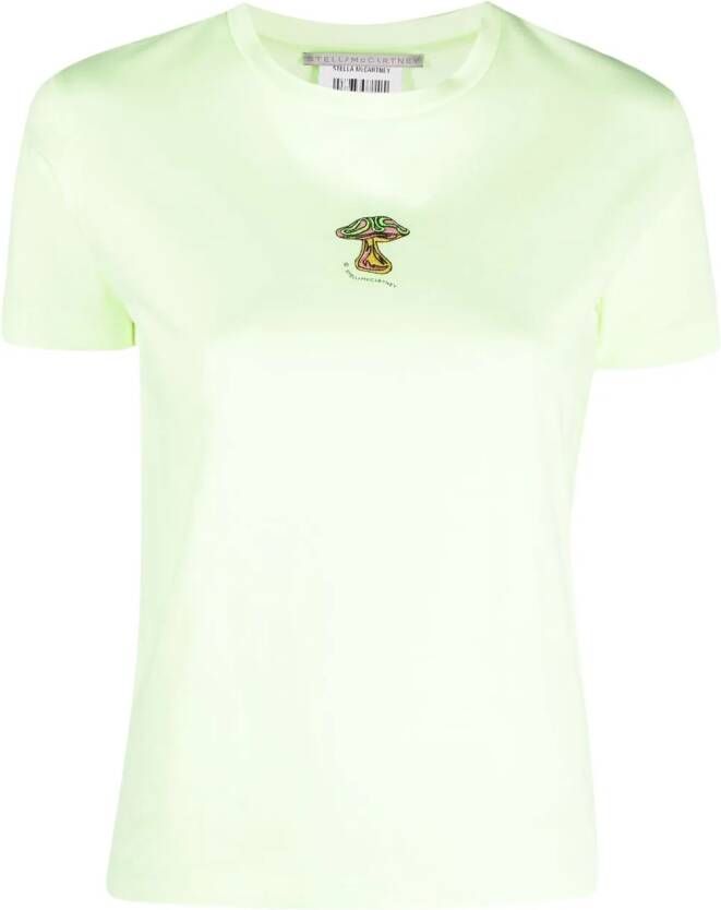 Stella McCartney T-shirt met ronde hals Groen
