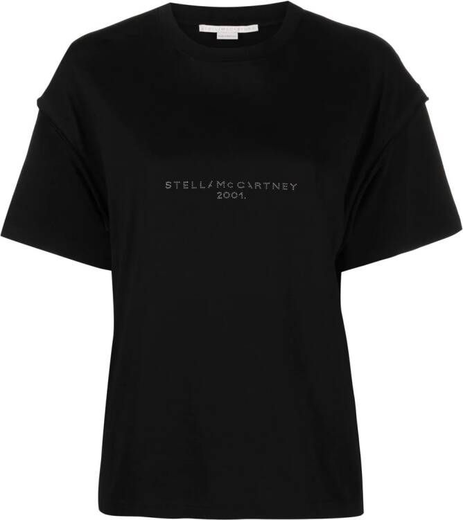 Stella McCartney T-shirt verfraaid met pailletten Zwart