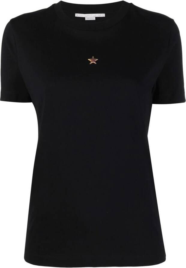 Stella McCartney T-shirt verfraaid met ster Zwart