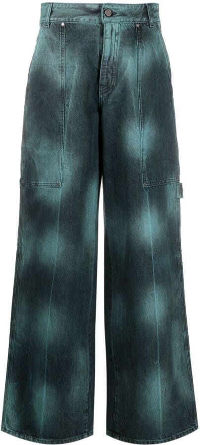 Stella McCartney Jeans met tie-dye print Blauw